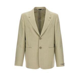 Fendi Men Single-Breasted Wool Blazer